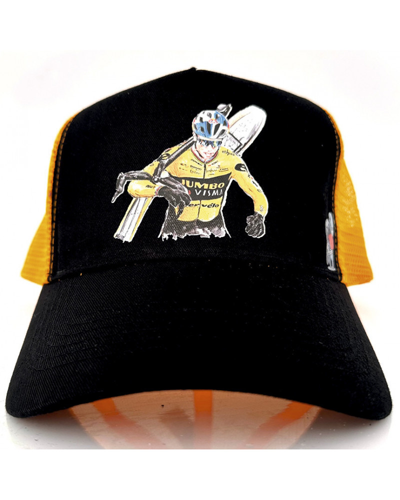Gorra VAN AERT - Negro/Naranja