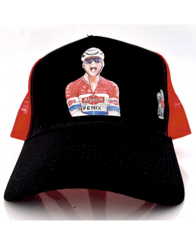 Gorra VAN DER POEL - Negro/Rojo
