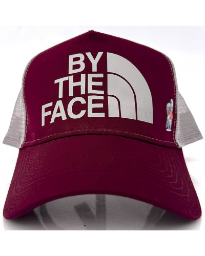 Gorra BY THE FACE - Burgundy/Gris