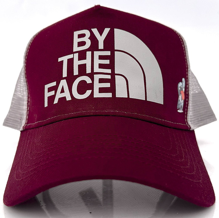 Gorra By The Face- Burgundy/Gris