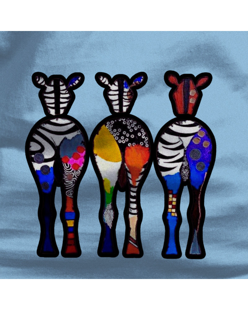 Camiseta Hombre Manga Corta - Three Colour Zebras