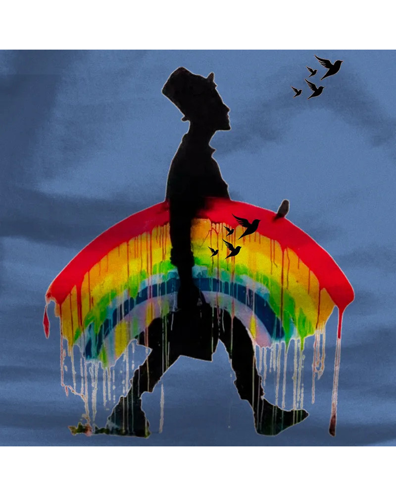 Arcoiris Bajo El Brazo - Camiseta Hombre Manga Corta
