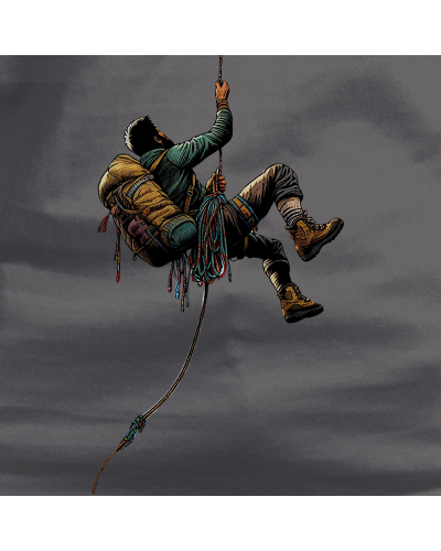 Camiseta Hombre Manga Larga - RAPELANDO