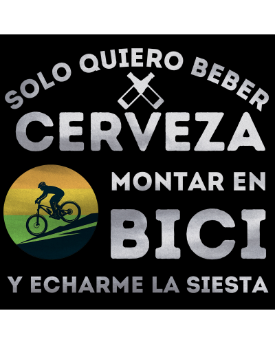 Camiseta Hombre Manga Corta - CERVEZA BICI SIESTA