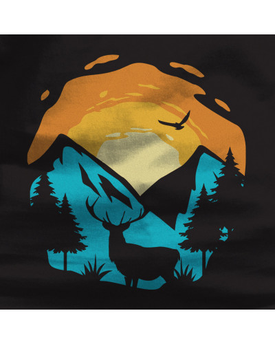 Sudadera mujer con capucha Mountain Sunset  La Kamiseta K Buskas