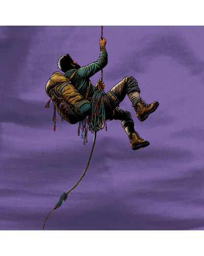 Sudadera hombre con capucha RAPELANDO  La Kamiseta K Buskas