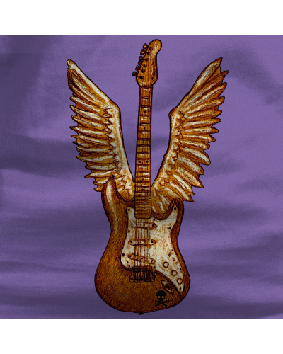 Sudadera hombre con capucha La Guitarra Te Da Alas  La Kamiseta K Buskas