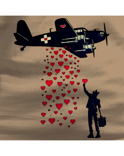 Bombardeo De Corazones - Camiseta Hombre Manga Corta