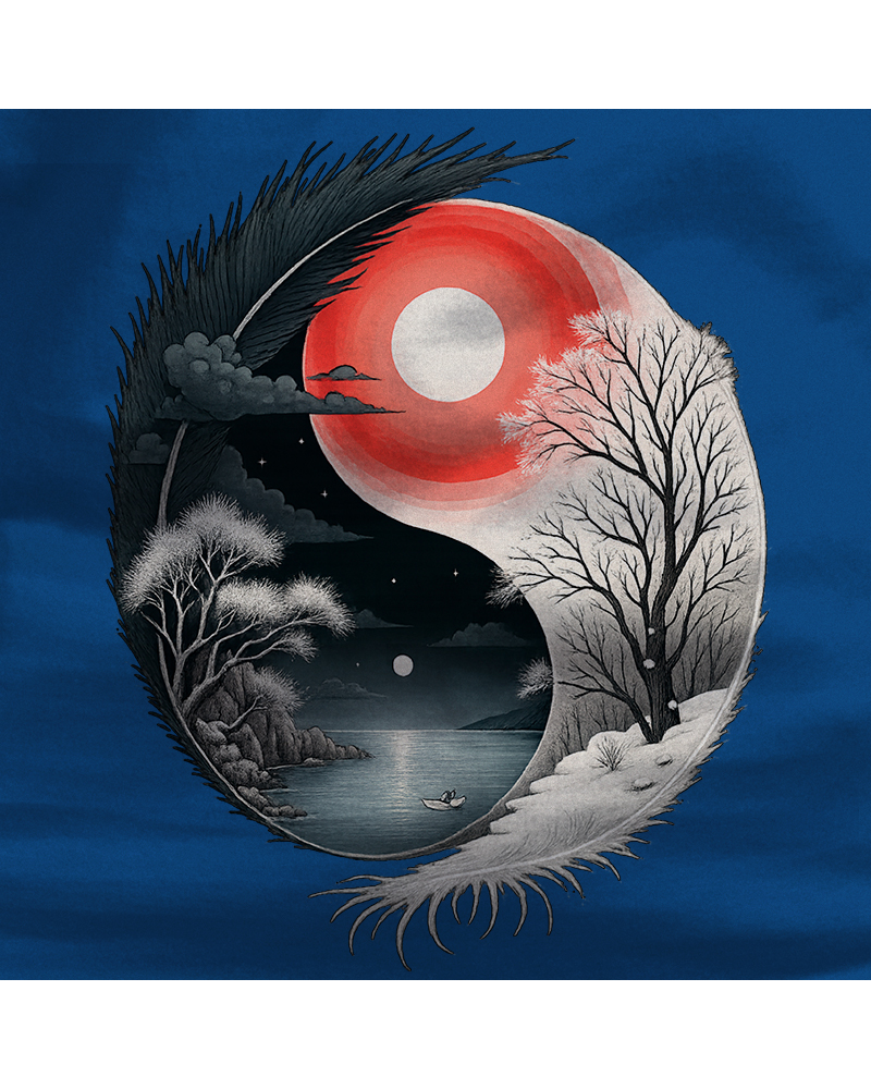 Ying Yang - Sudadera Hombre Con Capucha