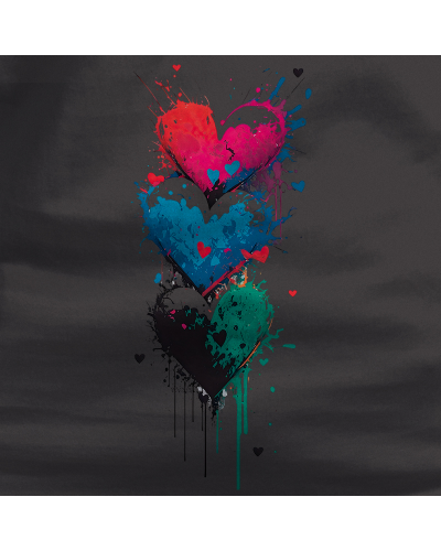 Three Hearts - Camiseta Mujer Manga Corta