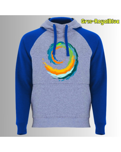 Espiral - Sudadera Bicolor Unisex