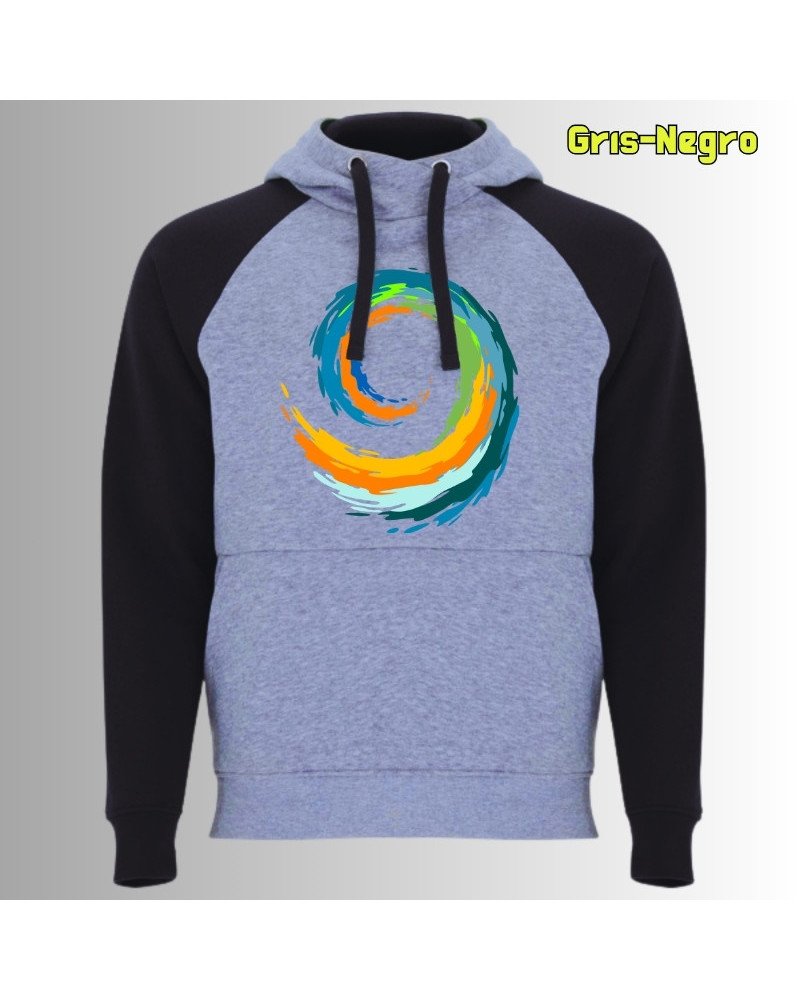Espiral - Sudadera Bicolor Unisex