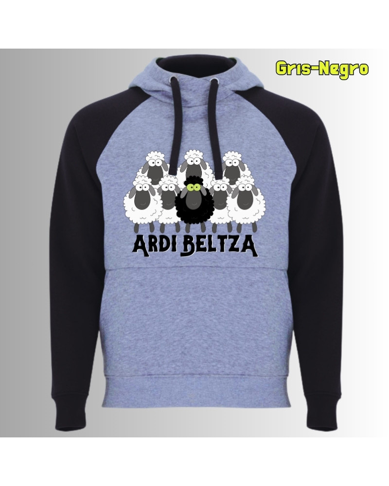 Ardi Beltza II - Sudadera Bicolor Unisex