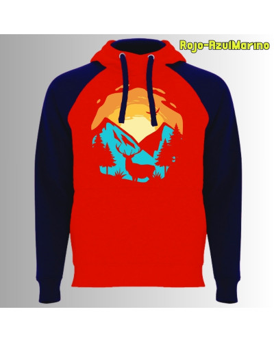 Mountain Sunset - Sudadera Bicolor Unisex