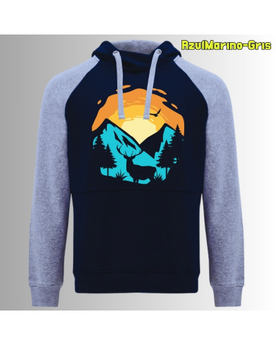 Mountain Sunset - Sudadera Bicolor Unisex