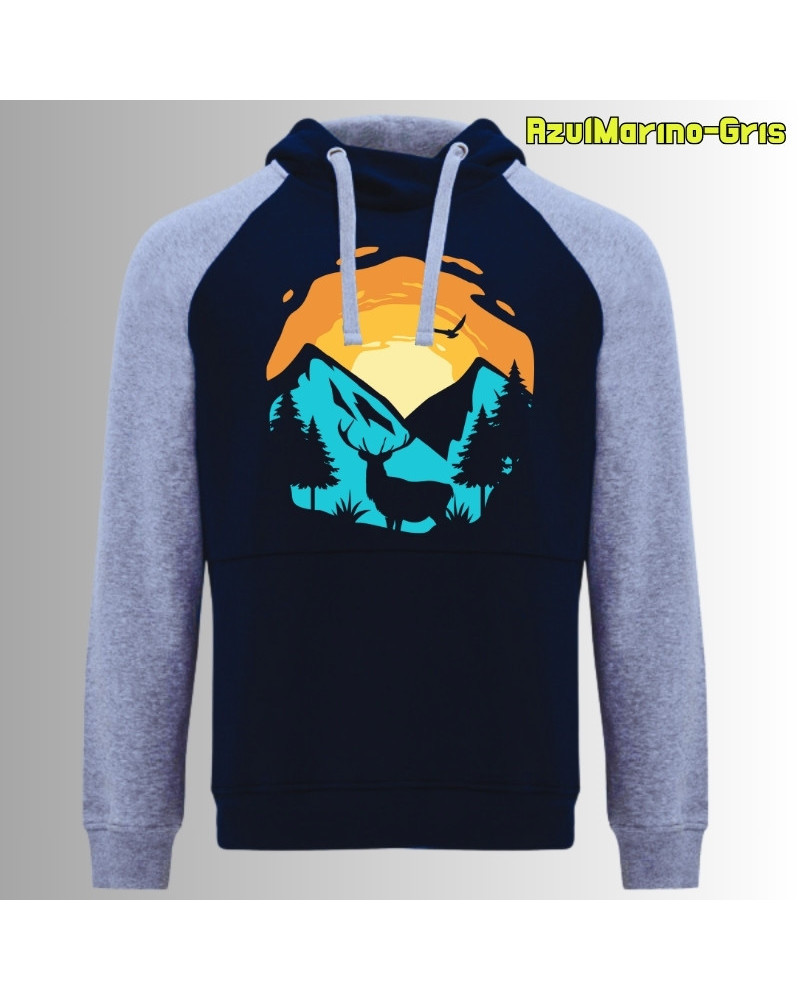 Mountain Sunset - Sudadera Bicolor Unisex