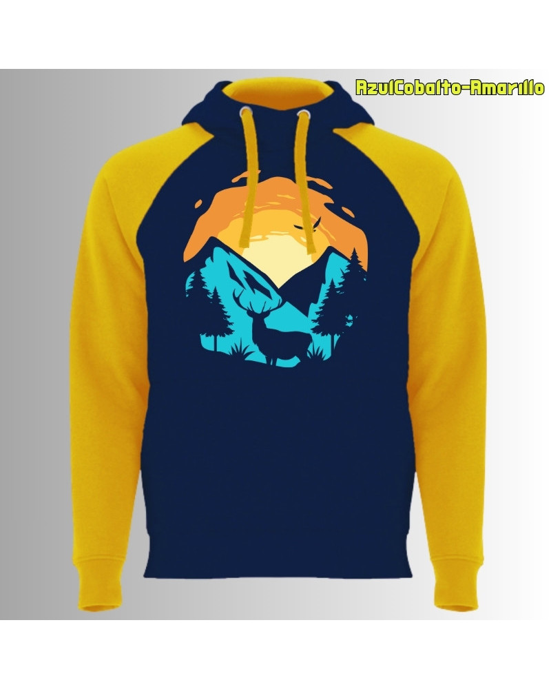 Mountain Sunset - Sudadera Bicolor Unisex