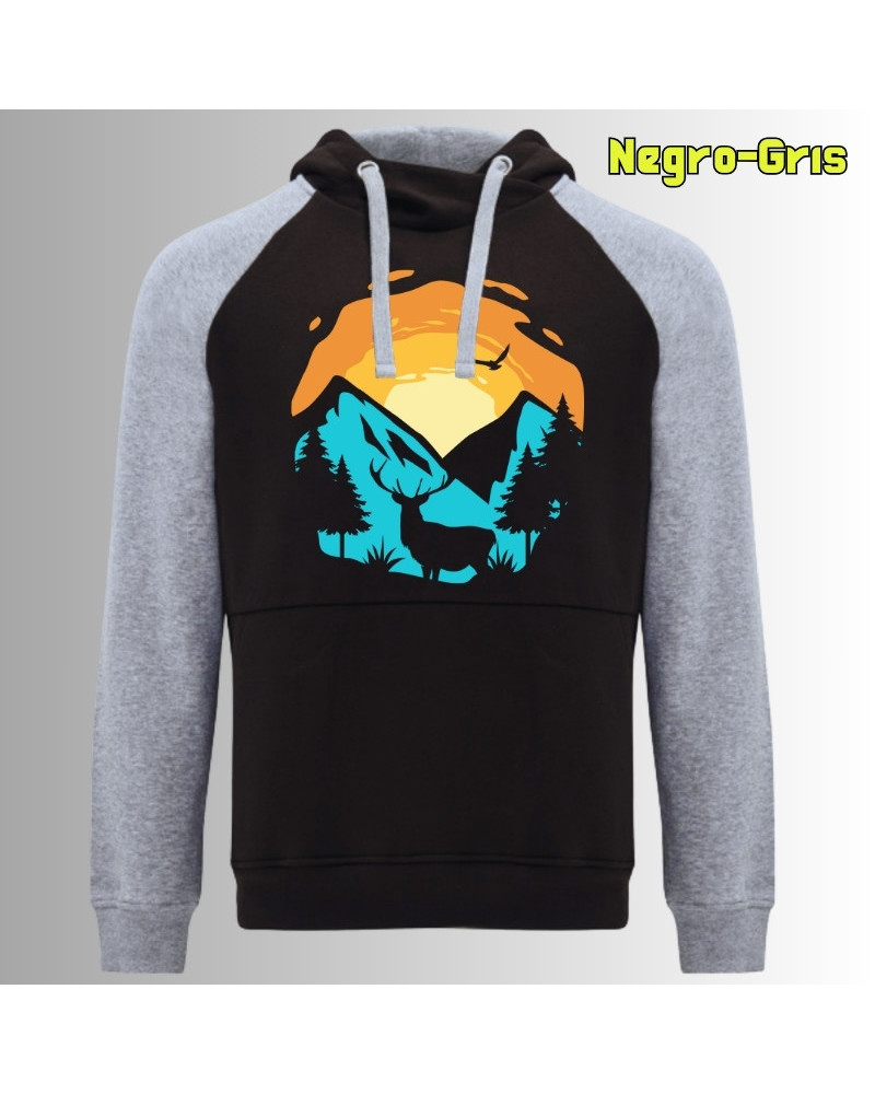 Mountain Sunset - Sudadera Bicolor Unisex