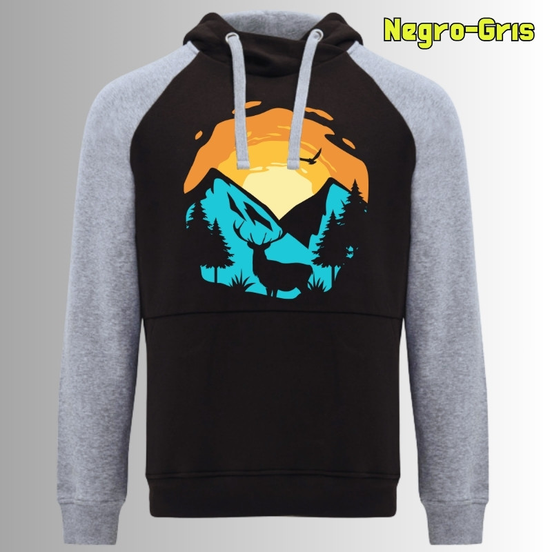 Mountain Sunset - Sudadera Bicolor Unisex