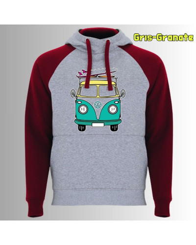 Viajero Habitual - Sudadera Bicolor Unisex