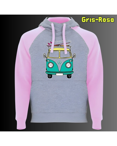Viajero Habitual - Sudadera Bicolor Unisex