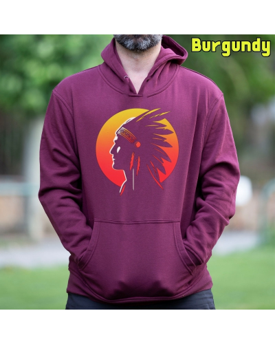 Sudadera hombre con capucha American Indian  La Kamiseta K Buskas
