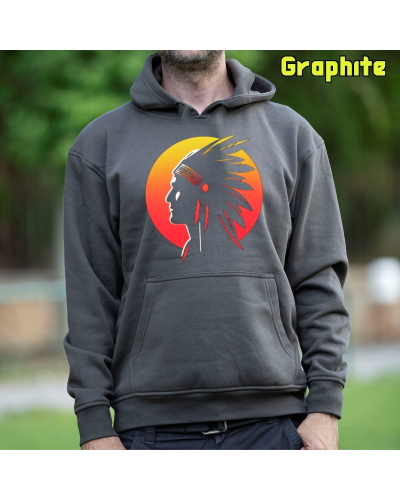 Sudadera hombre con capucha American Indian  La Kamiseta K Buskas