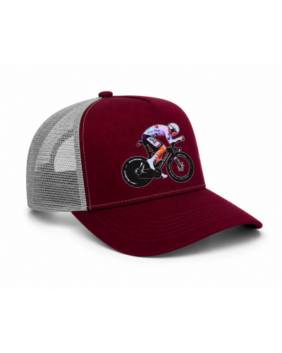 Gorra Pogi- Burgundy/Gris