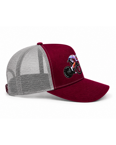 Gorra Pogi- Burgundy/Gris