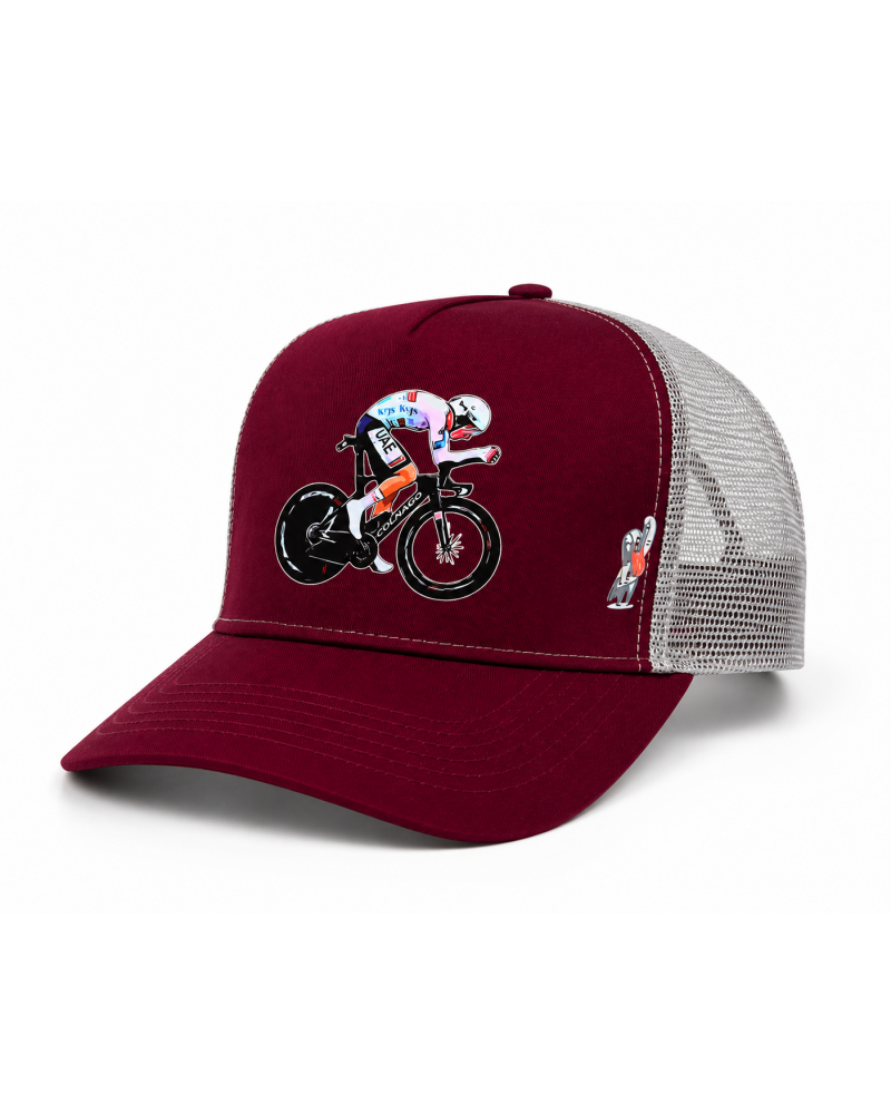 Gorra Pogi- Burgundy/Gris
