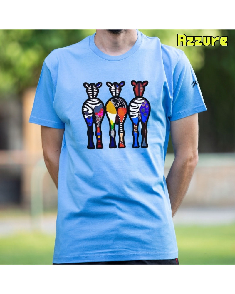 Camiseta Hombre Manga Corta - Three Colour Zebras