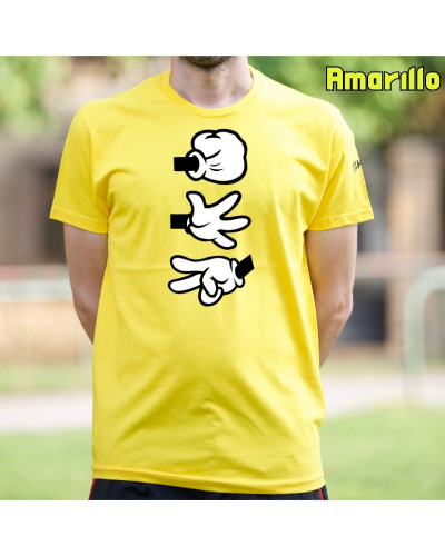 Camiseta Hombre Manga Corta - Piedra Papel Tijera