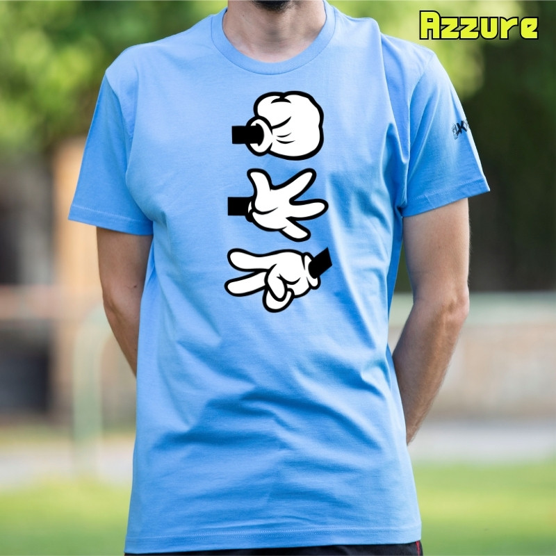 Camiseta Hombre Manga Corta - Piedra Papel Tijera