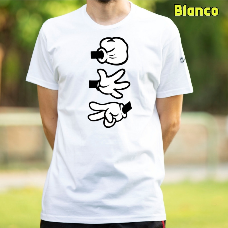 Camiseta Hombre Manga Corta - Piedra Papel Tijera