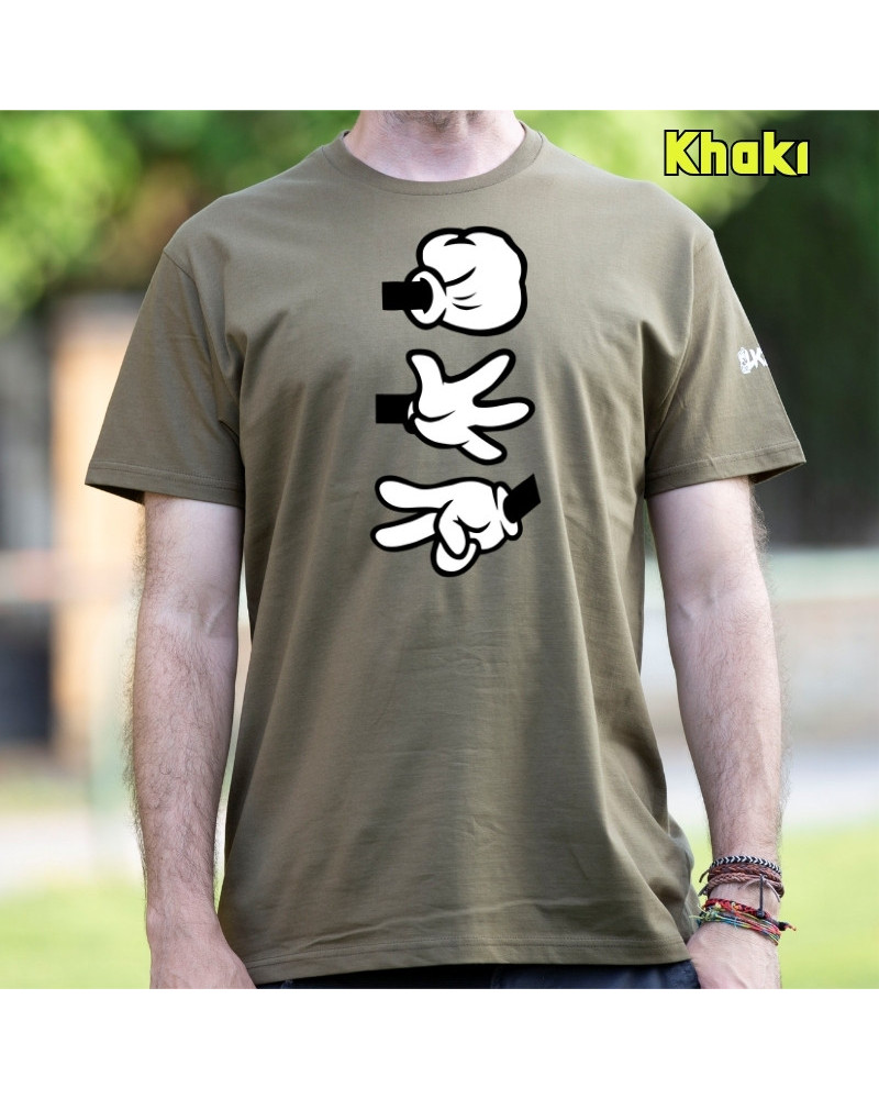 Camiseta Hombre Manga Corta - Piedra Papel Tijera