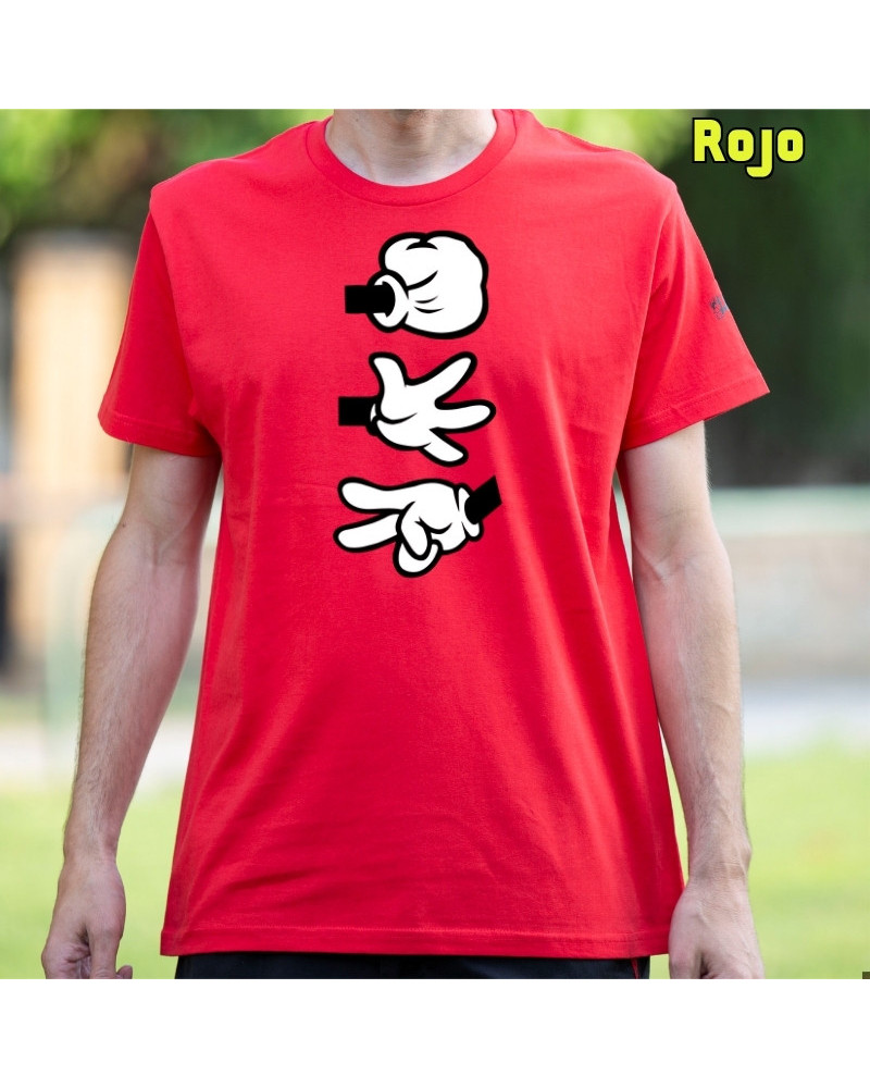 Camiseta Hombre Manga Corta - Piedra Papel Tijera