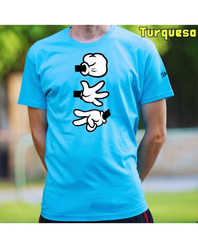 Camiseta Hombre Manga Corta - Piedra Papel Tijera