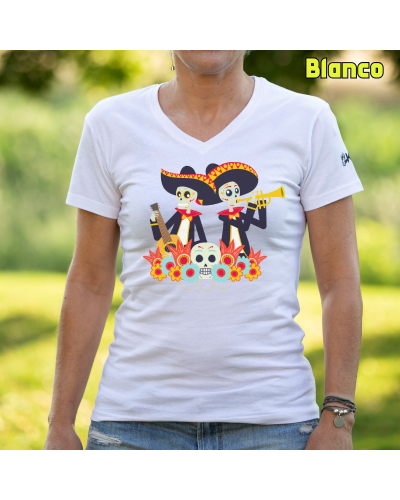 Camiseta Mujer Viva Mexico - manga corta