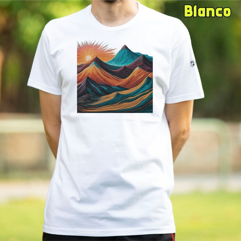 Camiseta Hombre Manga Corta - Montaña 7 Colores