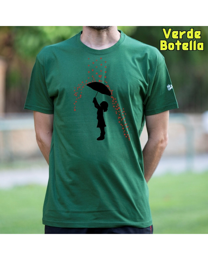 Camiseta Hombre Manga Corta - Lluvia De Corazones