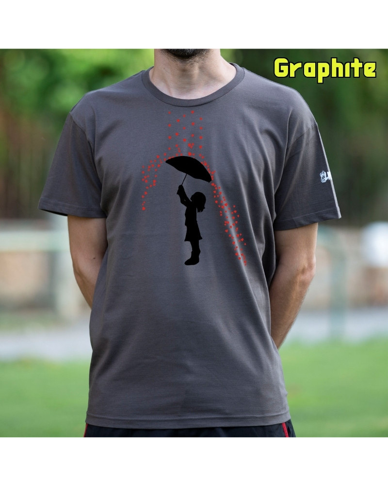 Camiseta Hombre Manga Corta - Lluvia De Corazones