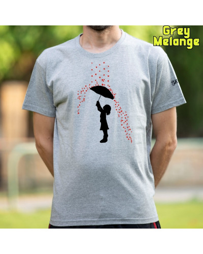 Camiseta Hombre Manga Corta - Lluvia De Corazones