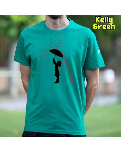 Camiseta Hombre Manga Corta - Lluvia De Corazones