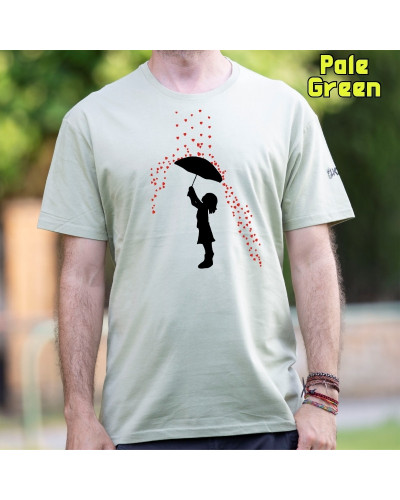 Camiseta Hombre Manga Corta - Lluvia De Corazones
