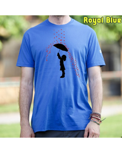 Camiseta Hombre Manga Corta - Lluvia De Corazones