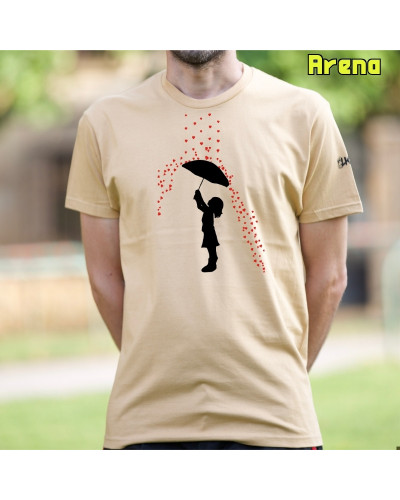 Camiseta Hombre Manga Corta - Lluvia De Corazones