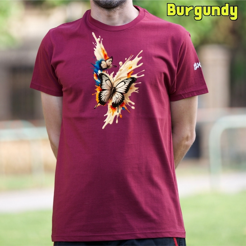 Camiseta Hombre Manga Corta - Mariposas
