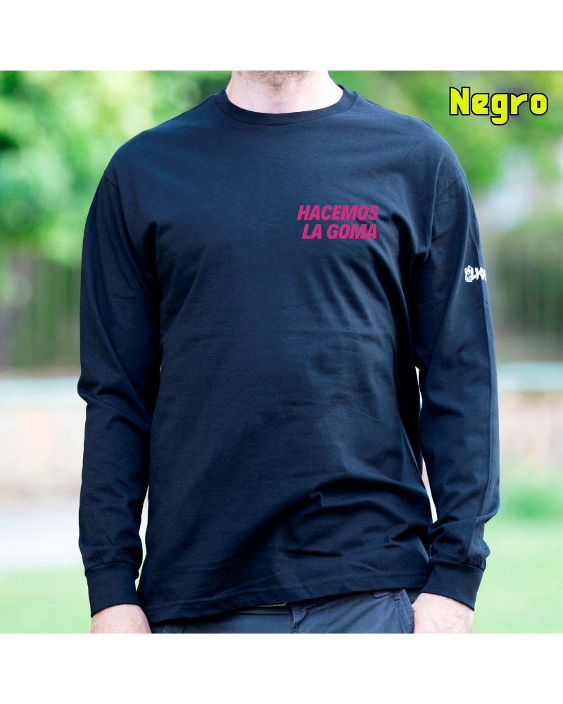 Camiseta Hombre Manga Larga - Hacemos la Goma Logo