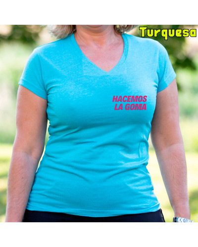 Camiseta Mujer Manga Corta - Hacemos la Goma Logo