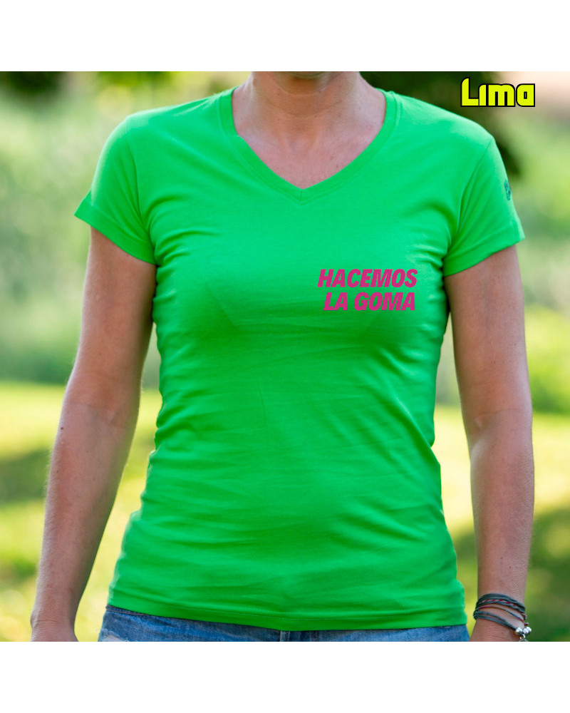 Camiseta Mujer Manga Corta - Hacemos la Goma Logo